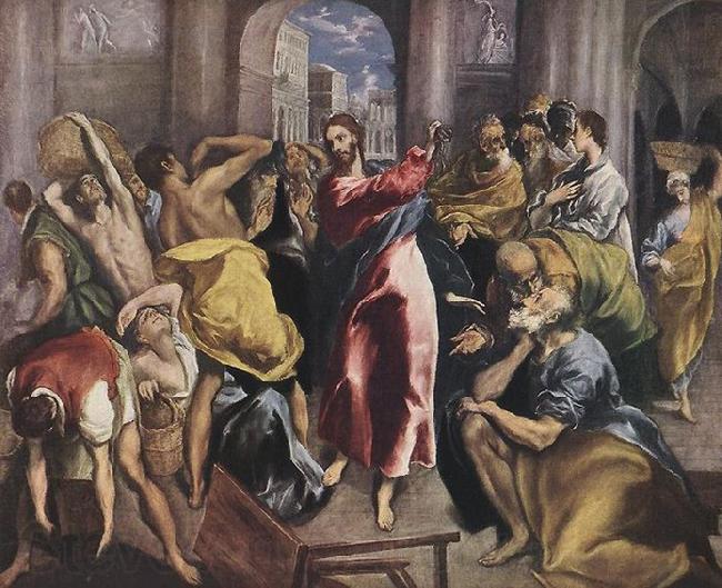 El Greco Christus treibt die Handler aus dem Tempel Spain oil painting art